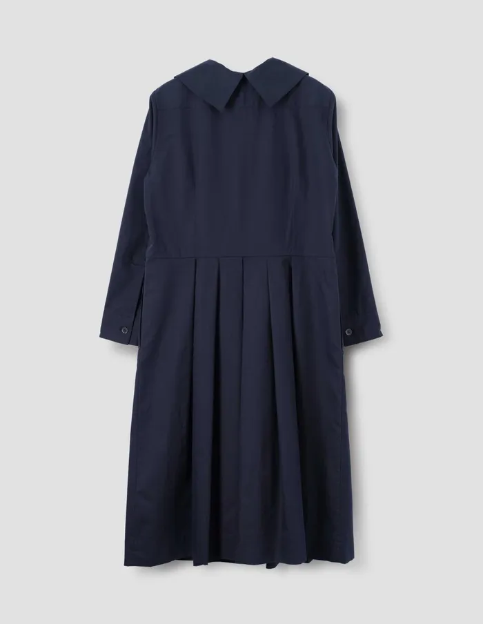 Women Big Collar Dress Dark Navy Margaret Howell Dresses
