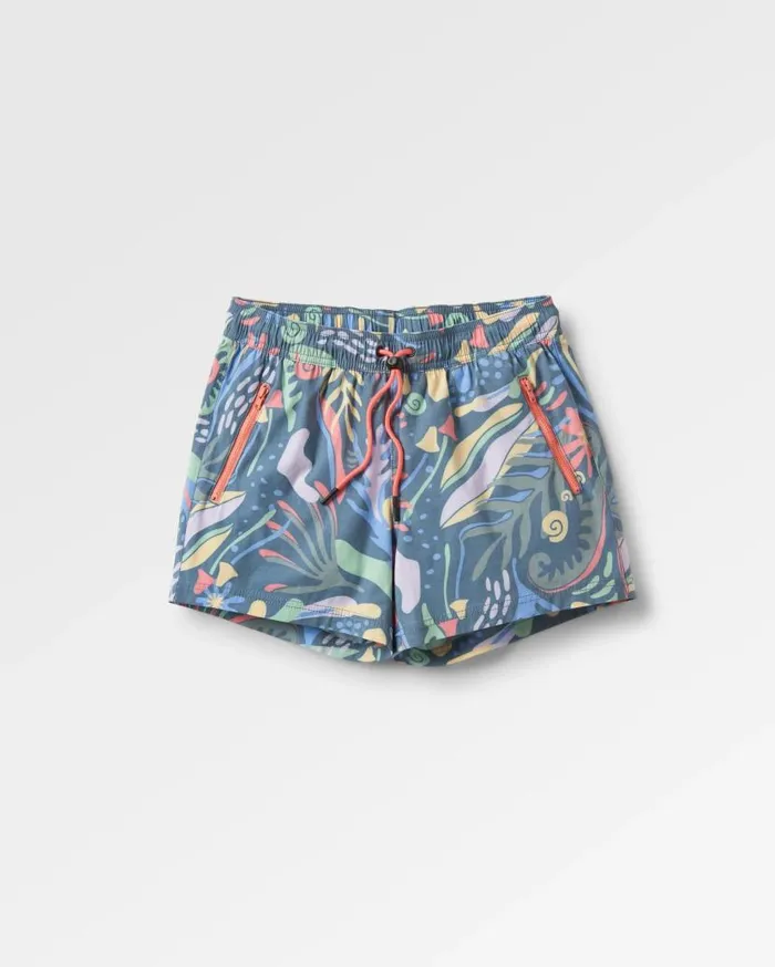 Women Bottoms Passenger Way Out Organic All Purpose Short Abstract Seaweed Tidal Blue Abstract Seaweed Tidal Blue