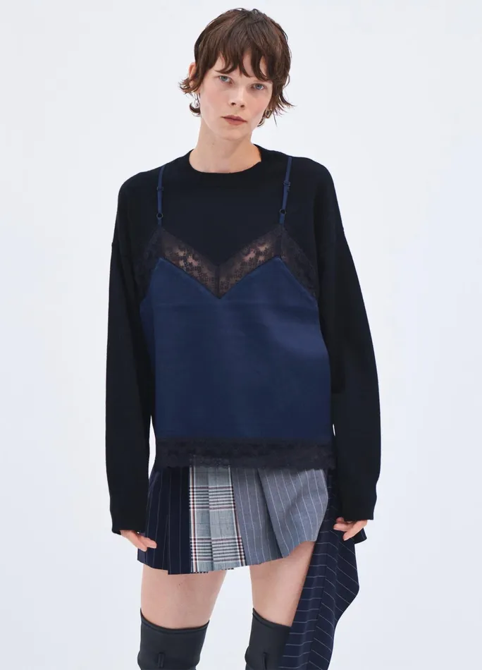 Women Cami Detail Sweater MONSE Knitwear