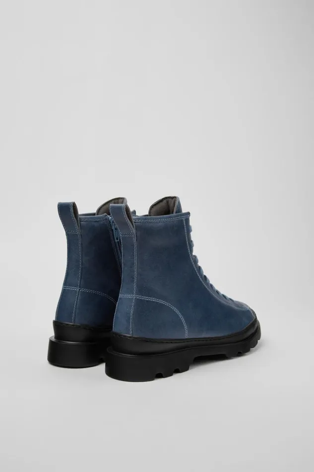 Women Camper Ankle Boots Brutus Blue Leather Boots Women Camper Ankle Boots Brutus Blue Leather Boots