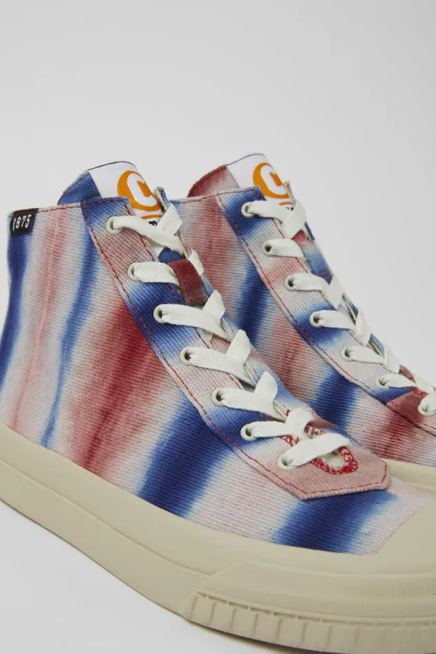 Women Camper Ankle Boots Camper X EFI Multicolored Organic Cotton Sneakers
