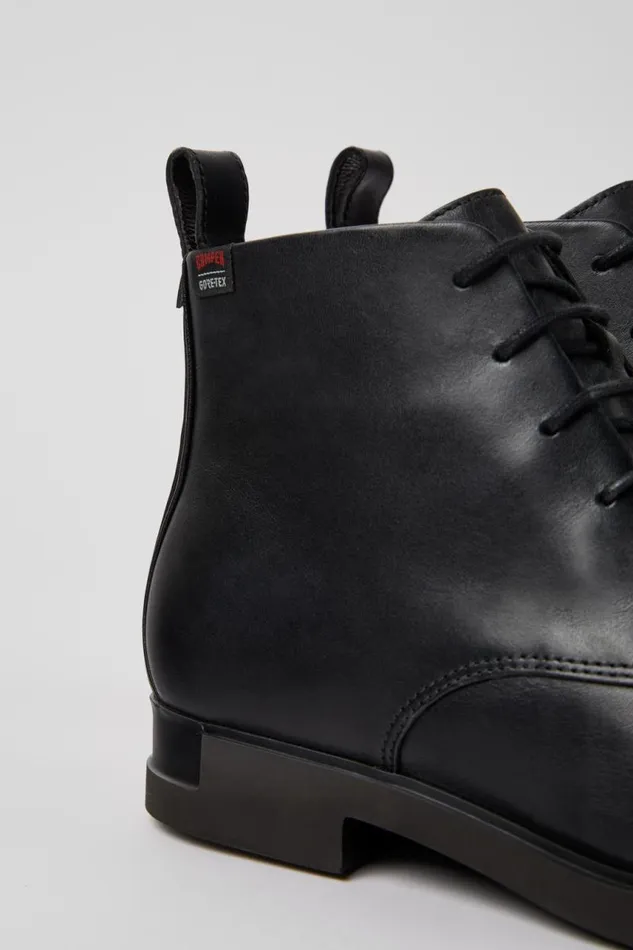 Women Camper Ankle Boots Iman GORETEX Black Lace Up Ankle Boot