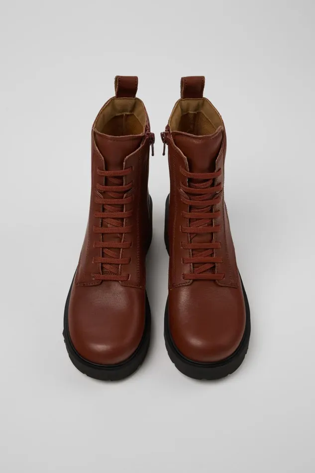 Women Camper Ankle Boots Milah Red Laceup Boots Women Camper Ankle Boots Milah Red Laceup Boots