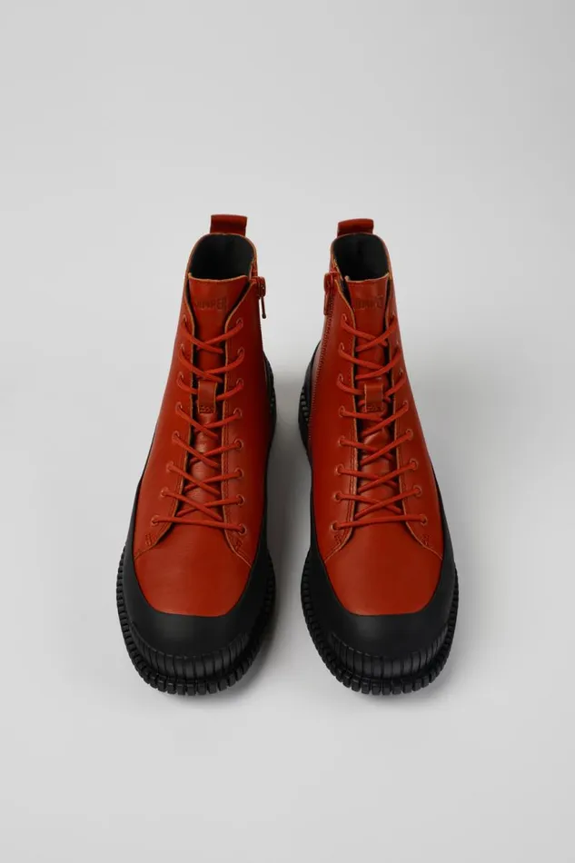 Women Camper Ankle Boots Pix Brown And Black Leather Laceup Boots Women Camper Ankle Boots Pix Brown And Black Leather Laceup Boots
