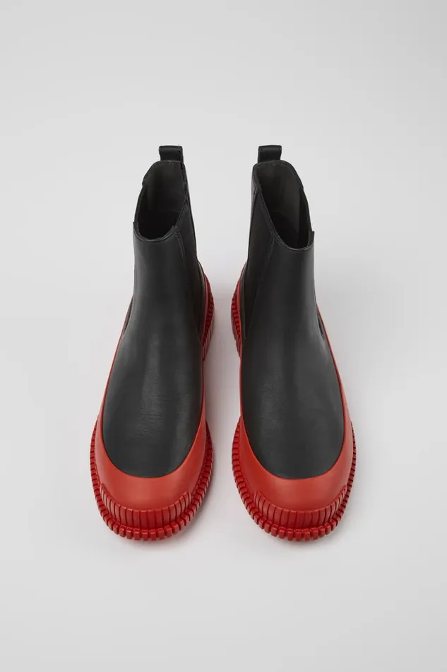 Women Camper Ankle Boots Pix Red And Black Leather Chelsea Boot Women Camper Ankle Boots Pix Red And Black Leather Chelsea Boot