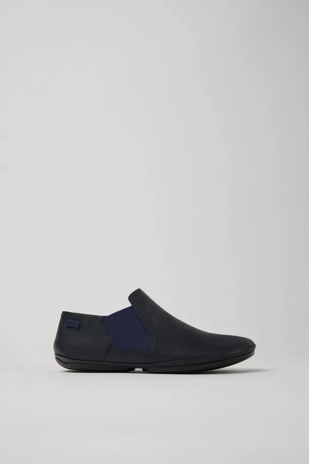 Women Camper Ankle Boots Right Blue Leather Shoes Women Camper Ankle Boots Right Blue Leather Shoes