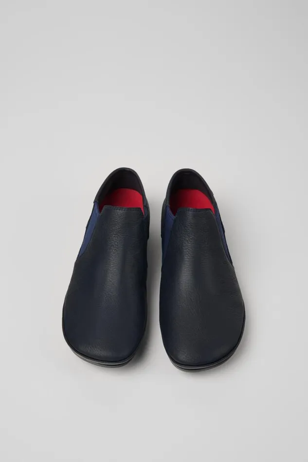Women Camper Ankle Boots Right Blue Leather Shoes Women Camper Ankle Boots Right Blue Leather Shoes