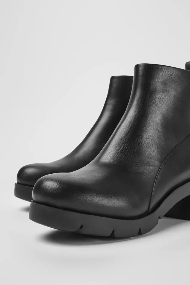 Women Camper Ankle Boots Wanda Black Zip Ankle Boot