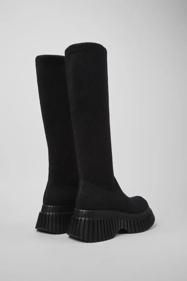 Women Camper Boots BCN TENCEL Black Textile Boots Women Camper Boots BCN TENCEL Black Textile Boots