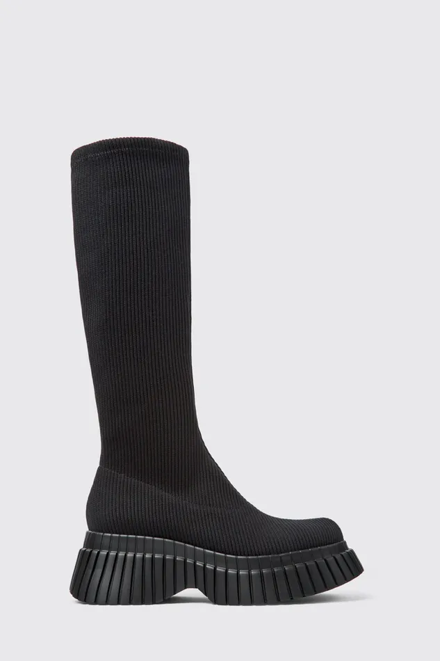 Women Camper Boots BCN TENCEL Black Textile Boots Women Camper Boots BCN TENCEL Black Textile Boots