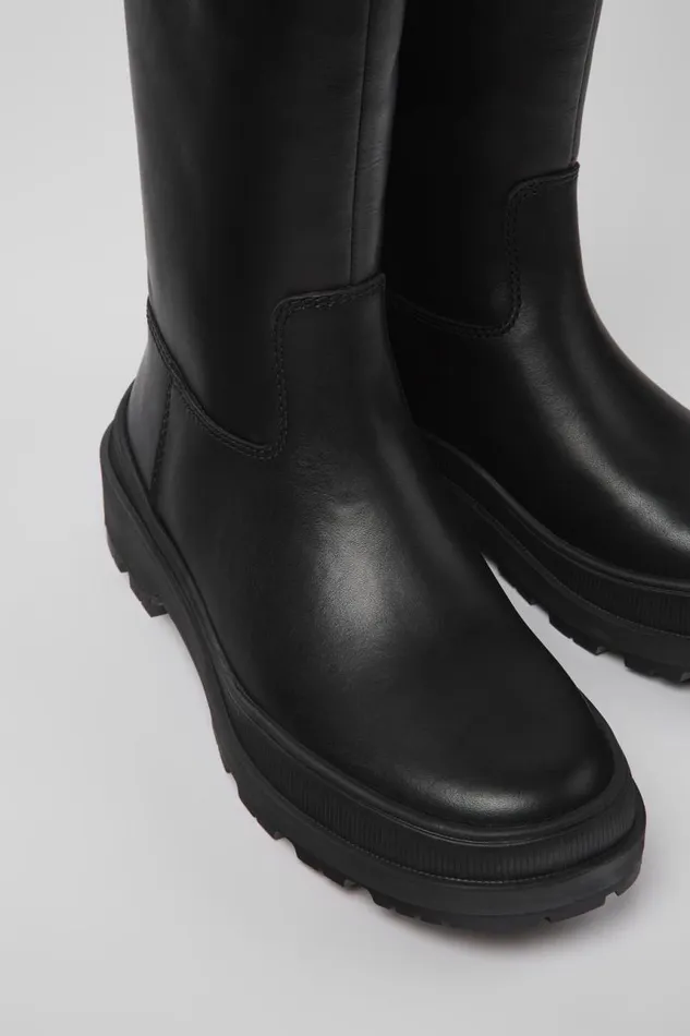 Women Camper Boots Brutus Trek MICHELIN Black Leather Boots
