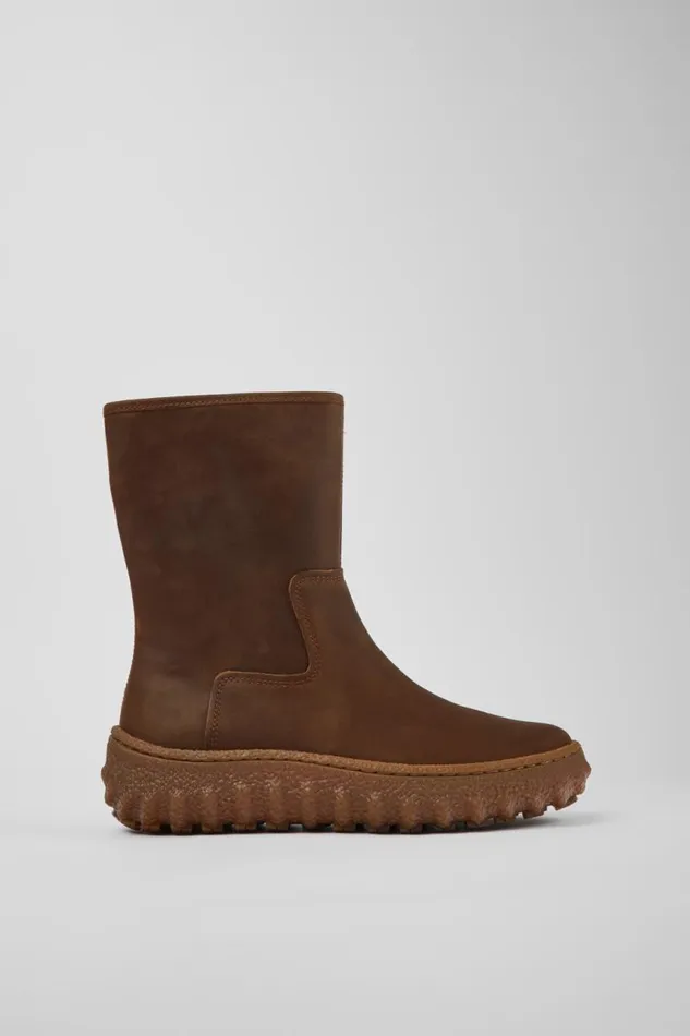 Women Camper Boots Ground MICHELIN Brown Nubuck Boots Women Camper Boots Ground MICHELIN Brown Nubuck Boots