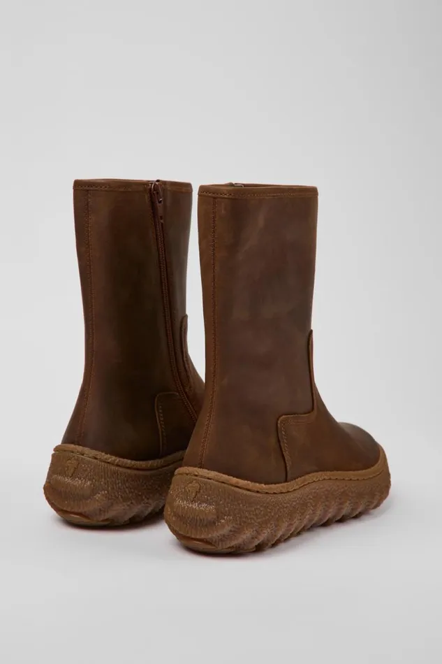 Women Camper Boots Ground MICHELIN Brown Nubuck Boots Women Camper Boots Ground MICHELIN Brown Nubuck Boots