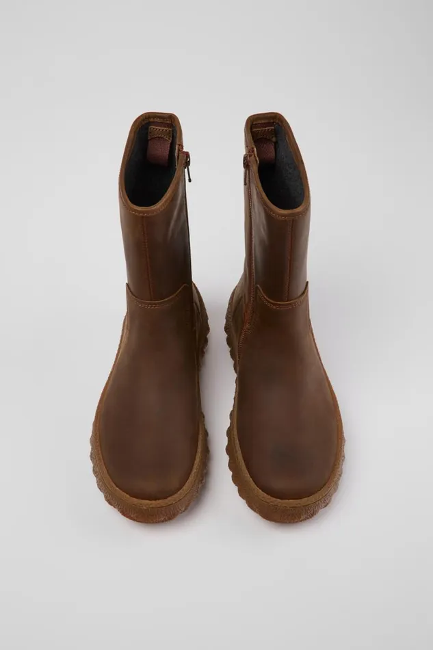 Women Camper Boots Ground MICHELIN Brown Nubuck Boots Women Camper Boots Ground MICHELIN Brown Nubuck Boots