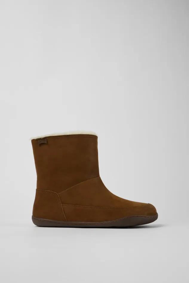 Women Camper Boots Peu Brown Nubuck Boots Women Camper Boots Peu Brown Nubuck Boots