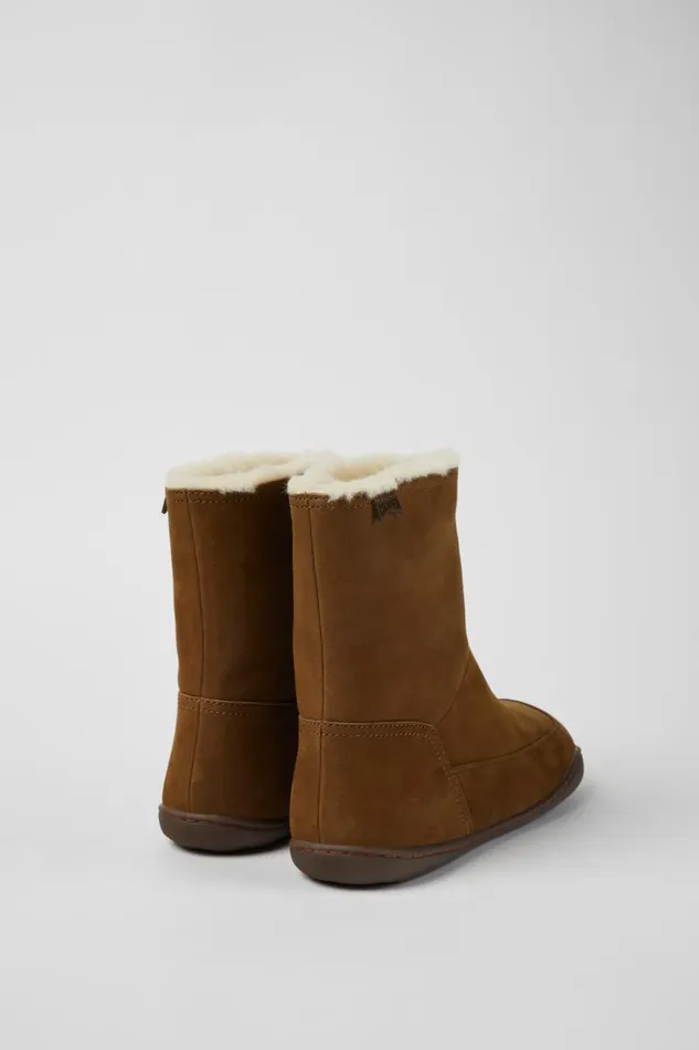 Women Camper Boots Peu Brown Nubuck Boots Women Camper Boots Peu Brown Nubuck Boots