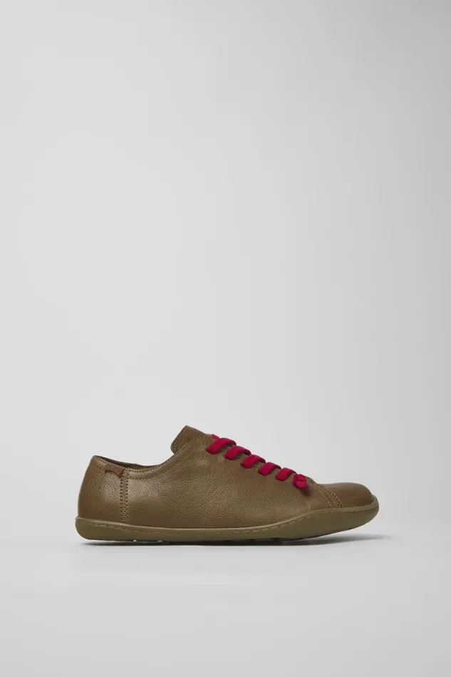Women Camper Casual Shoes Peu Brown Leather Shoes Women Camper Casual Shoes Peu Brown Leather Shoes