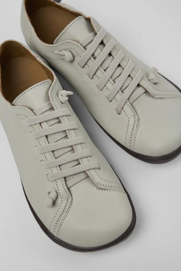 Women Camper Casual Shoes Peu Gray Leather Shoes