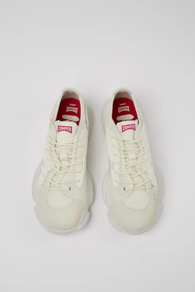 Women Camper Non Leather Shoes Karst Sorona White Textile Sneaker Women Camper Non Leather Shoes Karst Sorona White Textile Sneaker