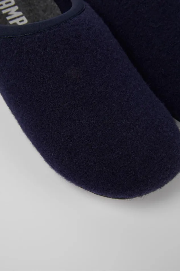 Women Camper Non Leather Shoes Wabi Blue Slippers