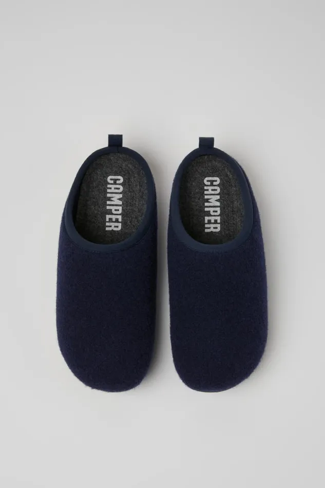 Women Camper Non Leather Shoes Wabi Blue Slippers Women Camper Non Leather Shoes Wabi Blue Slippers