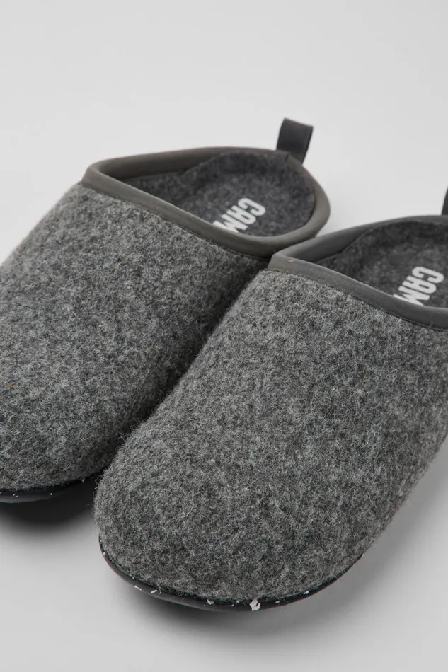 Women Camper Non Leather Shoes Wabi Gray Slippers