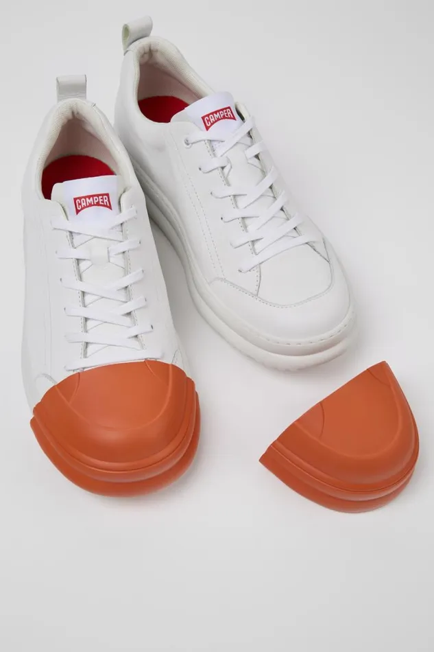 Women Camper Sneakers Junction Runner White Leather Sneakers