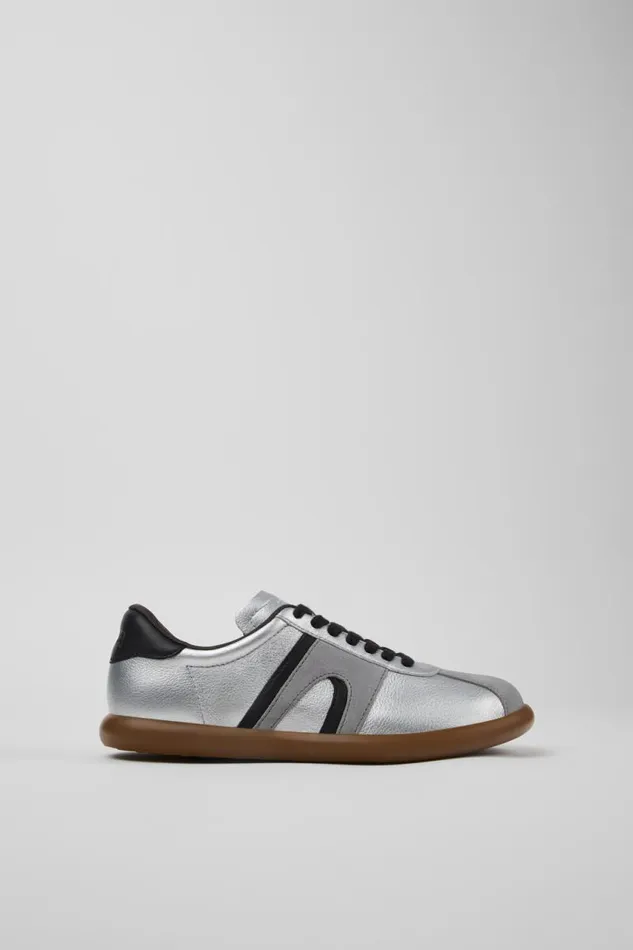 Women Camper Sneakers Pelotas Soller Silverblack Leather Sneakers Women Camper Sneakers Pelotas Soller Silverblack Leather Sneakers