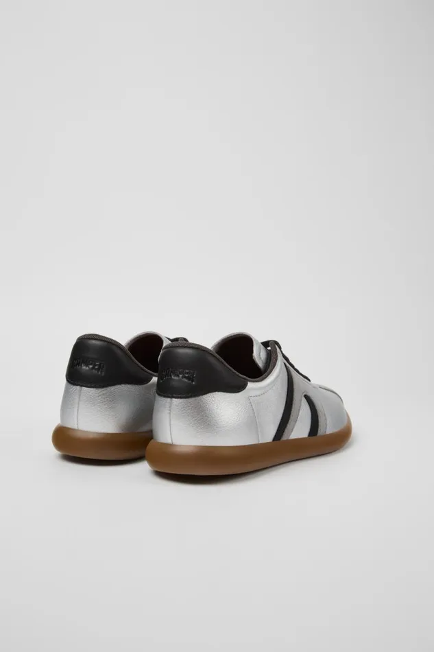 Women Camper Sneakers Pelotas Soller Silverblack Leather Sneakers Women Camper Sneakers Pelotas Soller Silverblack Leather Sneakers