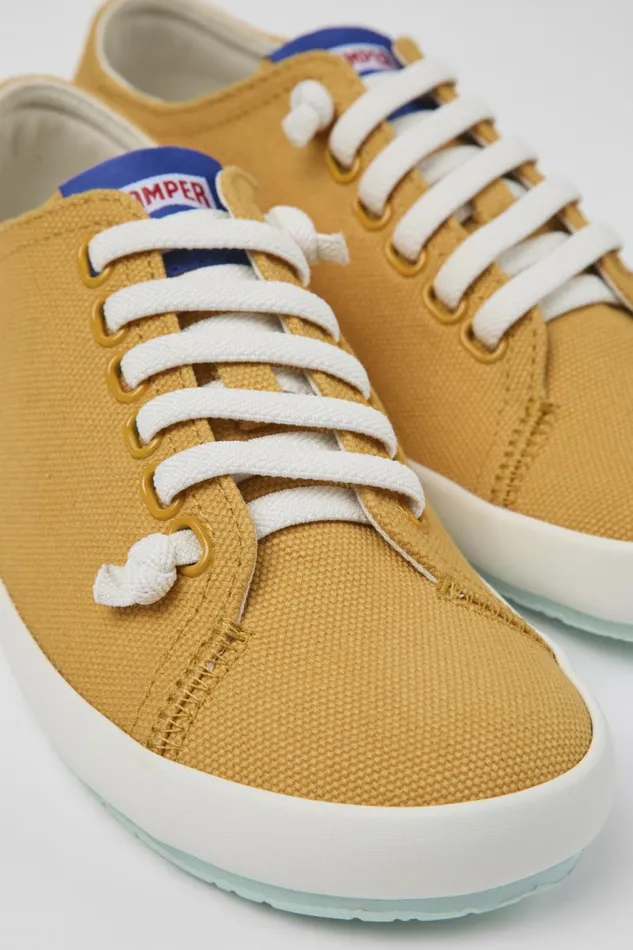 Women Camper Sneakers Peu Rambla Orange Textile Sneaker