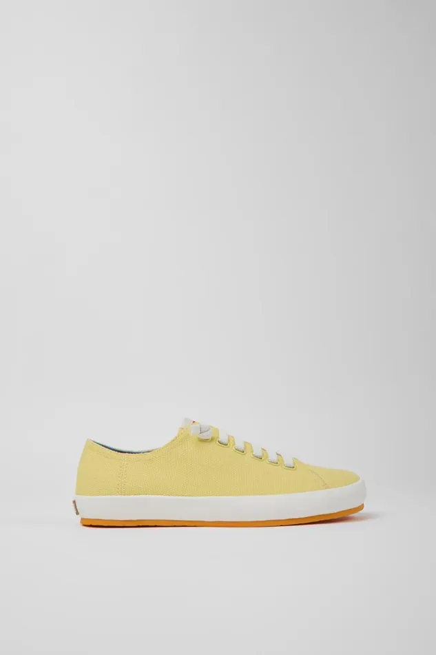 Women Camper Sneakers Peu Rambla Yellow Textile Sneakers Women Camper Sneakers Peu Rambla Yellow Textile Sneakers