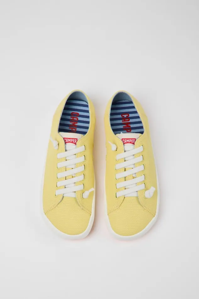 Women Camper Sneakers Peu Rambla Yellow Textile Sneakers Women Camper Sneakers Peu Rambla Yellow Textile Sneakers