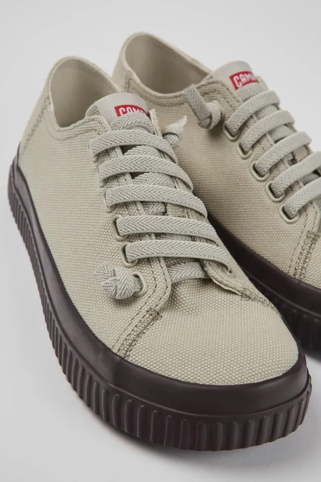 Women Camper Sneakers Peu Roda Gray Recycled Cotton Sneakers
