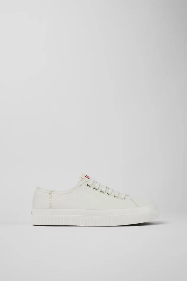Women Camper Sneakers Peu Roda White Textile Shoes Women Camper Sneakers Peu Roda White Textile Shoes
