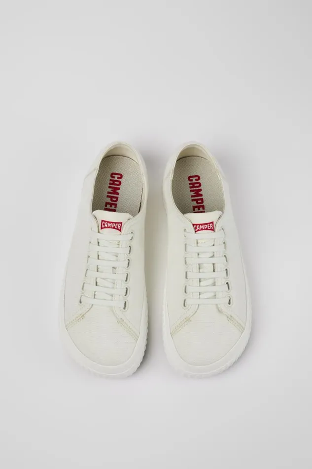 Women Camper Sneakers Peu Roda White Textile Shoes Women Camper Sneakers Peu Roda White Textile Shoes