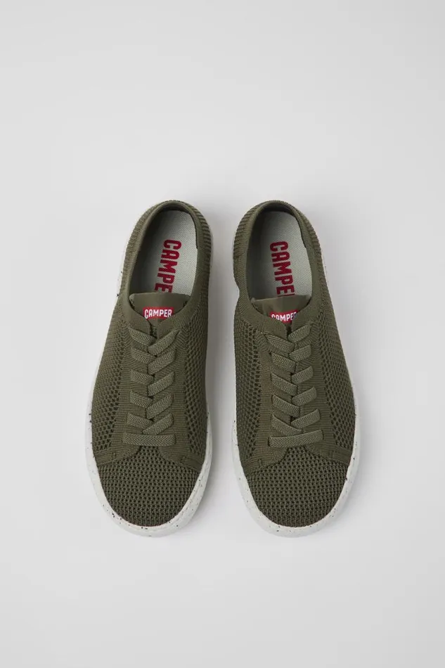 Women Camper Sneakers Peu Touring Green Textile Sneakers Women Camper Sneakers Peu Touring Green Textile Sneakers