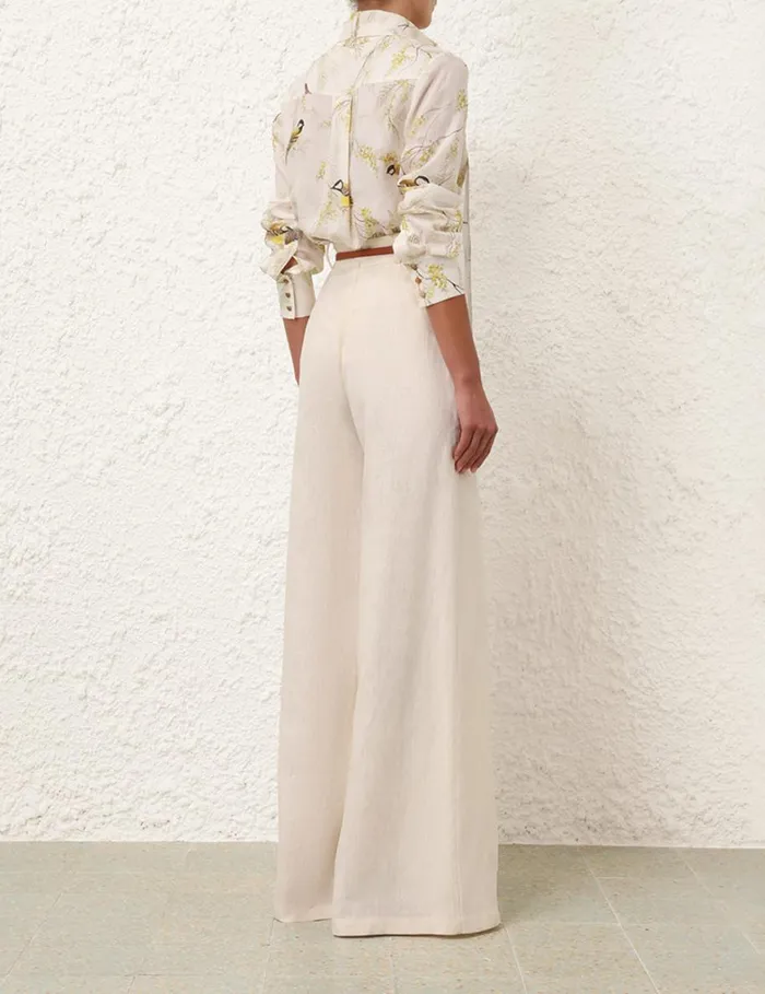 Women Clothing Zimmermann Blouse Acacia Birds