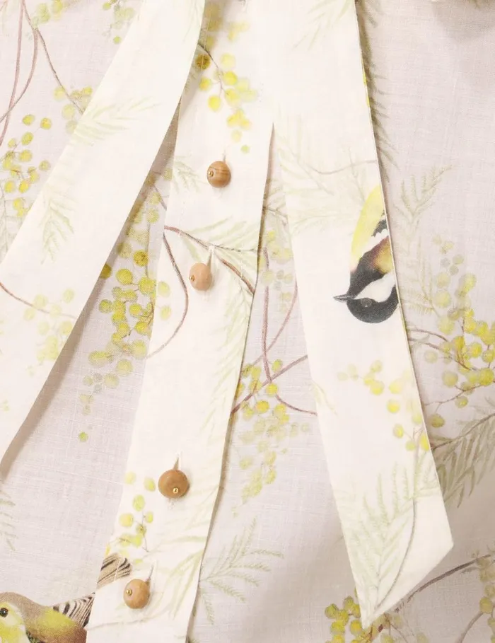 Women Clothing Zimmermann Blouse Acacia Birds