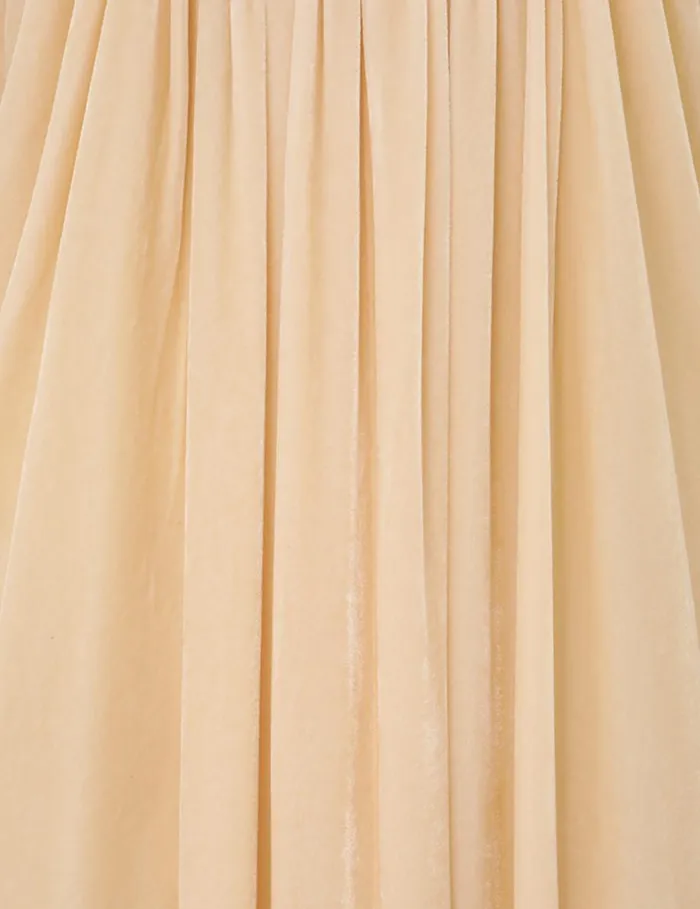 Women Clothing Zimmermann Harmony Velvet Dress Cream