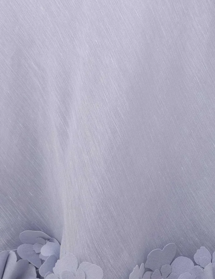 Women Clothing Zimmermann Natura Applique Flower Skirt Lilac Blue