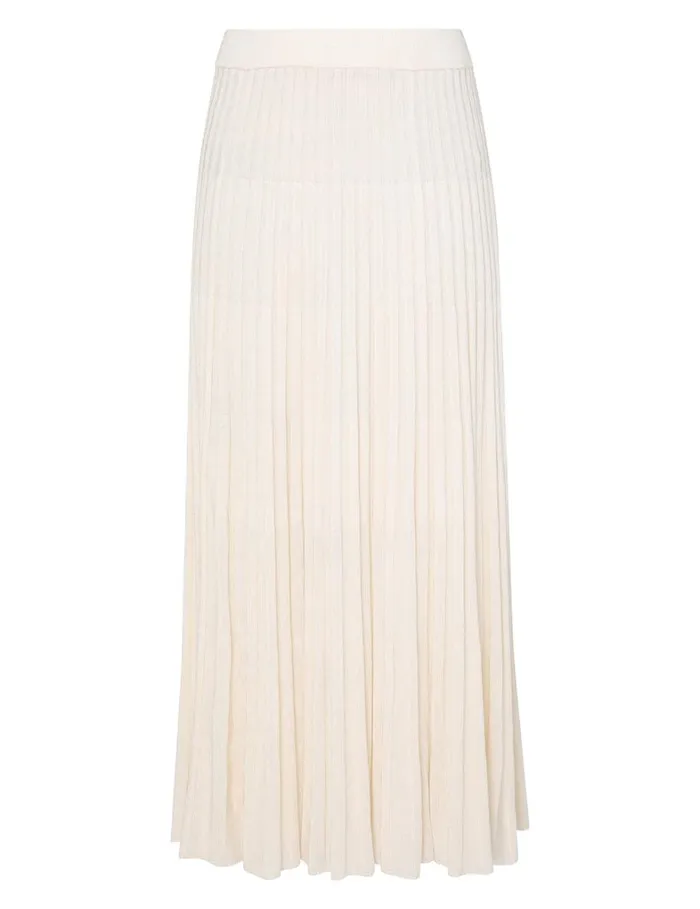 Women Clothing Zimmermann Pleated Midi Skirt Parchment