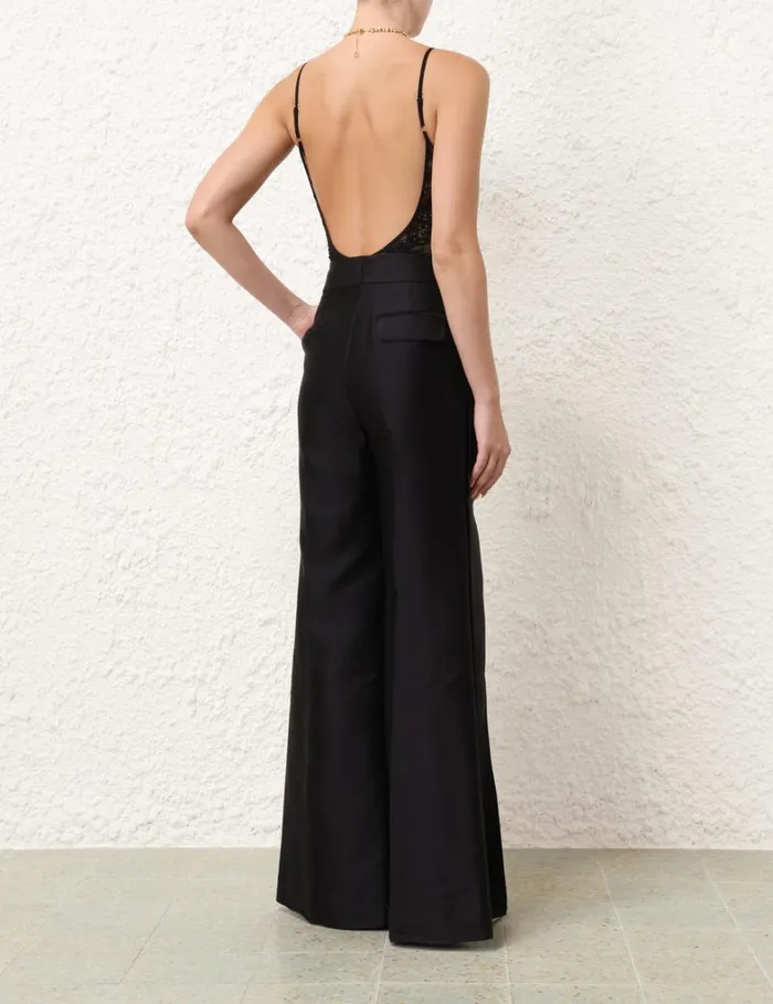 Women Clothing Zimmermann Scoop Neck Bodysuit Black