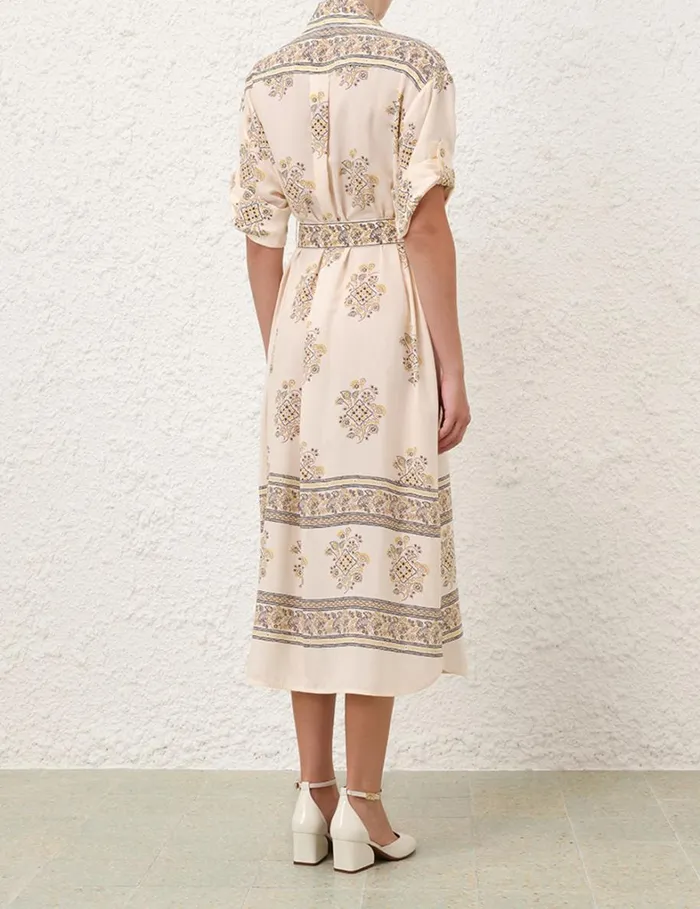 Women Clothing Zimmermann Utility Dress Utility Dot Lemon