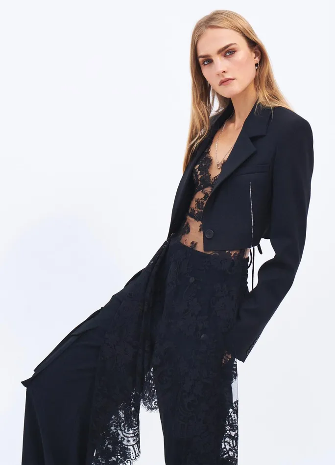 Women Cropped Slashed Jacket MONSE Jackets and Coats