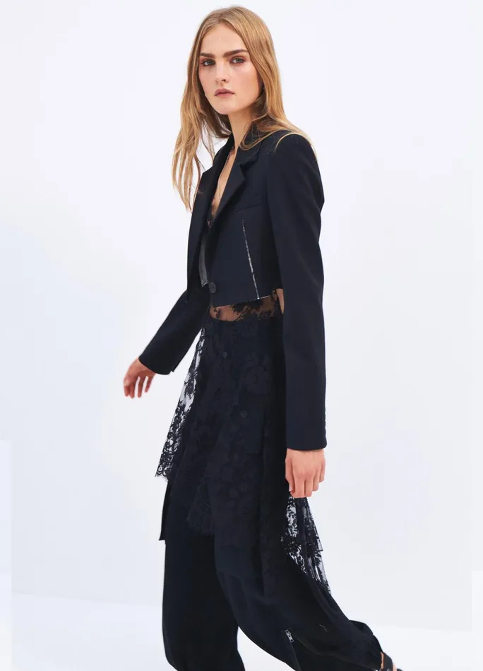 Women Cropped Slashed Jacket MONSE Jackets and Coats