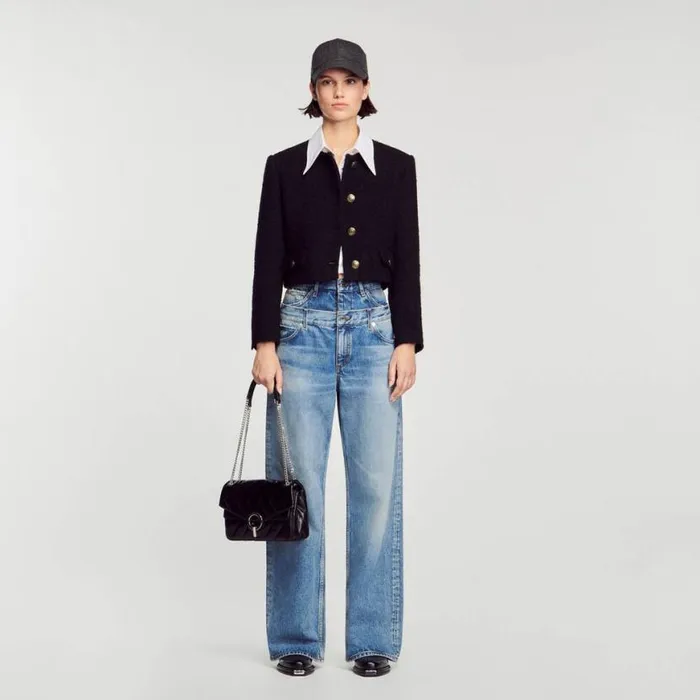 Women Crossbody Bags SANDRO Yza Bag Black Women Crossbody Bags SANDRO Yza Bag Black