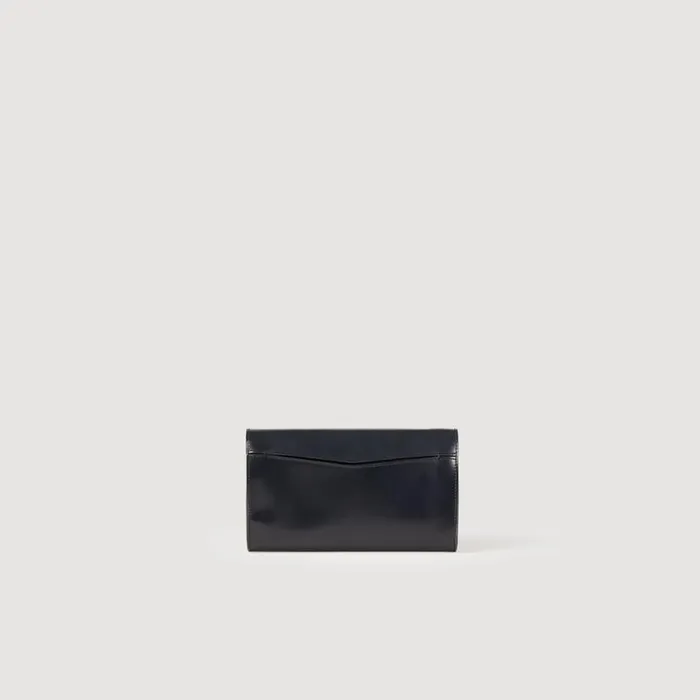Women Crossbody Bags SANDRO Yza Pocket Clutch Bag Black