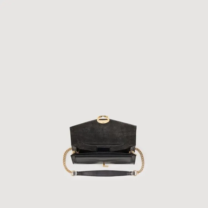 Women Crossbody Bags SANDRO Yza Pocket Clutch Bag Black
