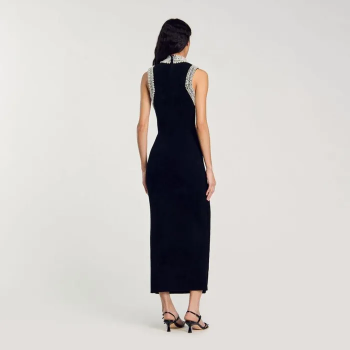 Women Dresses SANDRO Beaded Dress Black