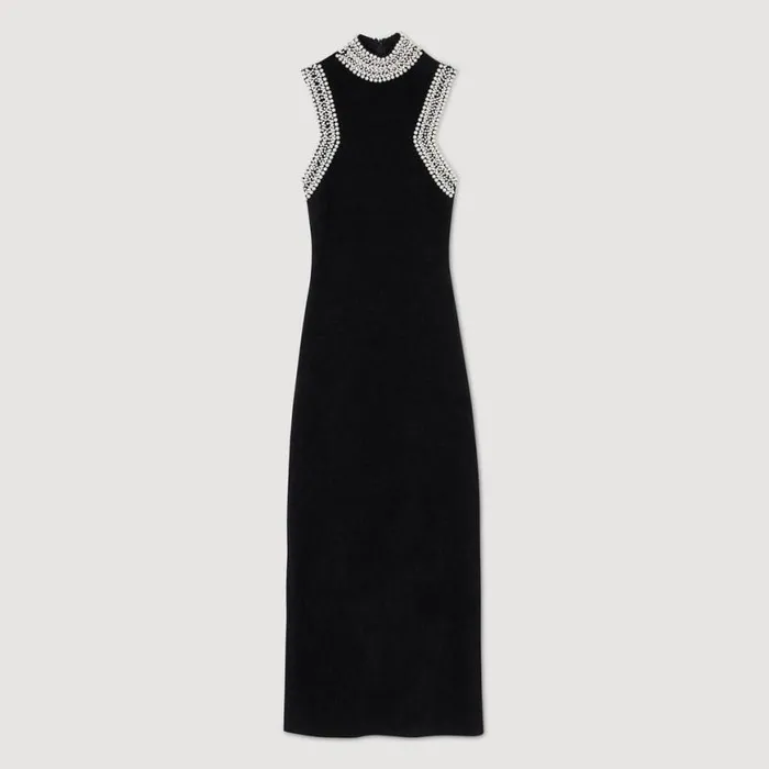 Women Dresses SANDRO Beaded Dress Black